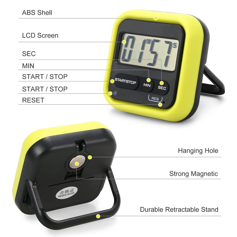 Digital Kitchen Timers for Cooking, Kitchen Timer Digital Stopwatch with