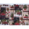 "Handmade" Christmas Tree Collage Valance Red Pick Up Truck Cardinal