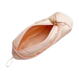 CXYANG Small Ballet Dance Recital Makeup Bag Ballerina Gifts for Girls & Women Dancer Lover, Mini Ballet Slipper Shoe Makeup Pouch Cosmetic Bag Pink (1PC)