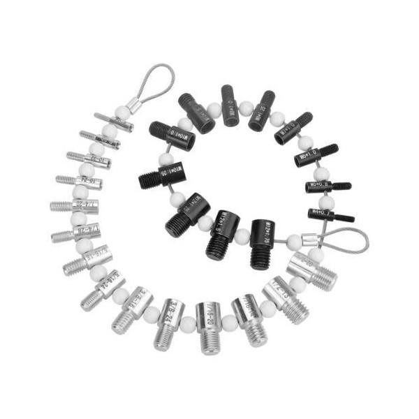 Branded Nut and Bolt Thread Checker, 26 Male/Female Gauges -