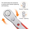 sourcing map Right Angle Screwdriver 4" 90 Degree Magnetic Ratcheting
