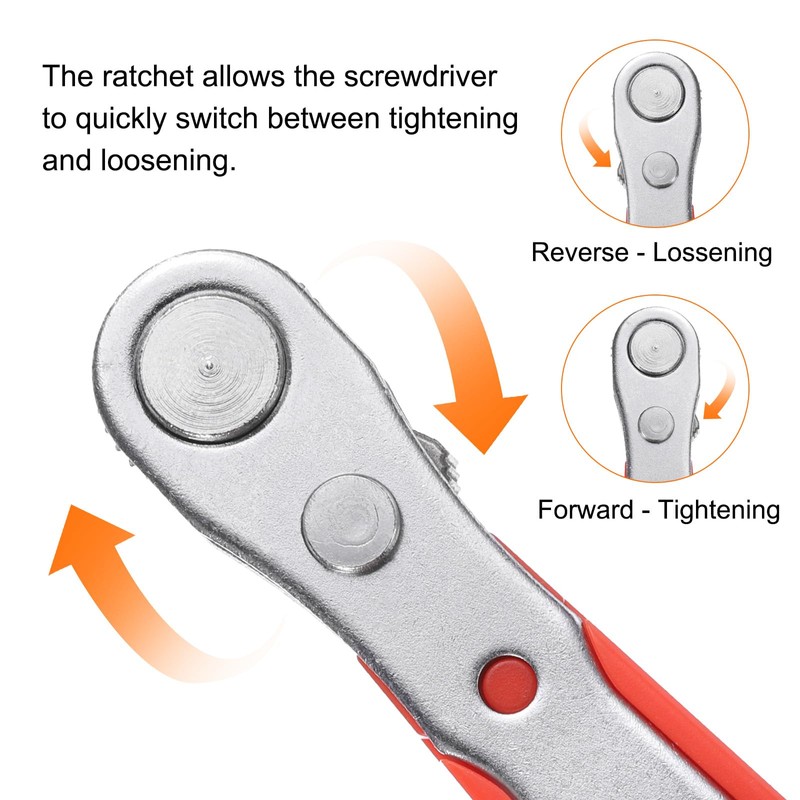 sourcing map Right Angle Screwdriver 4" 90 Degree Magnetic Ratcheting