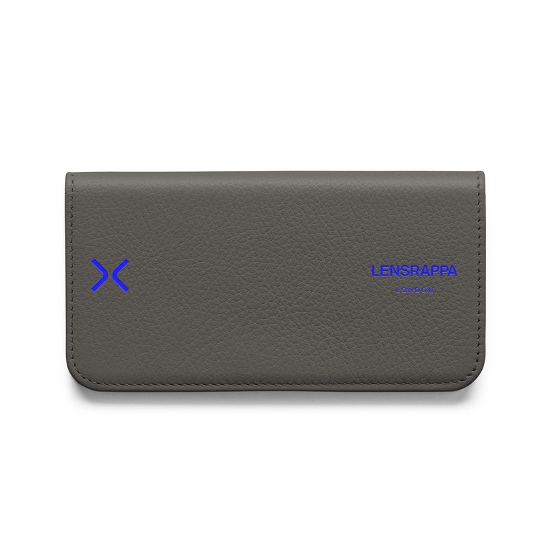 Lensrappa Slim leather glasses case in 9 colours, gray