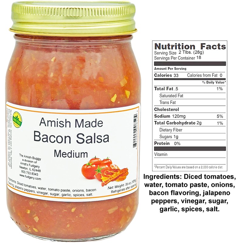 Amish Salsa Medium Blackbean - 2-16 Oz Jars