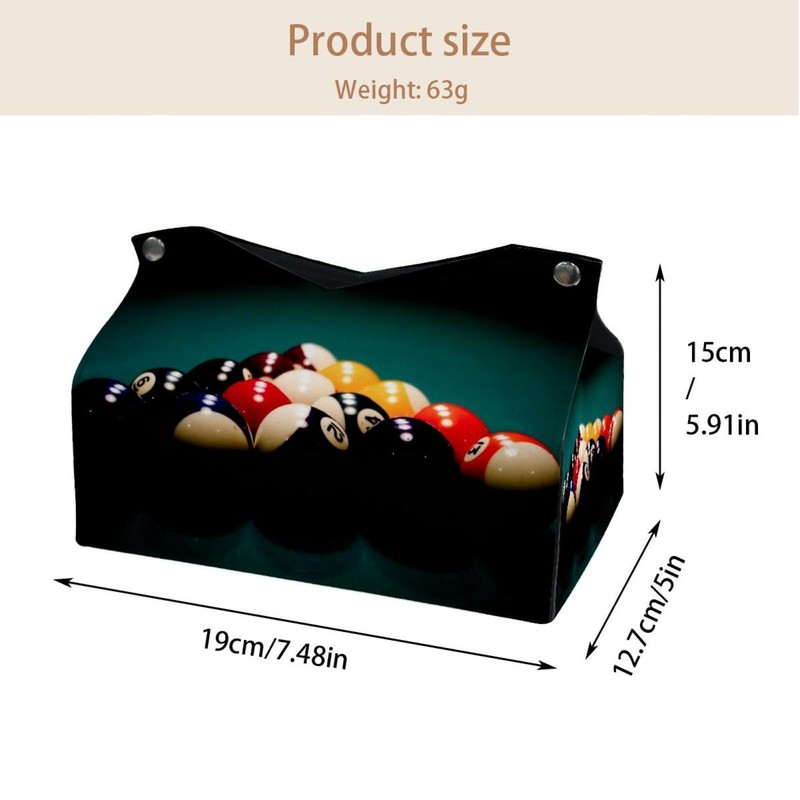2 Pack Tissue Box Cover Holder, Cactus Flowers Rectangle Leather