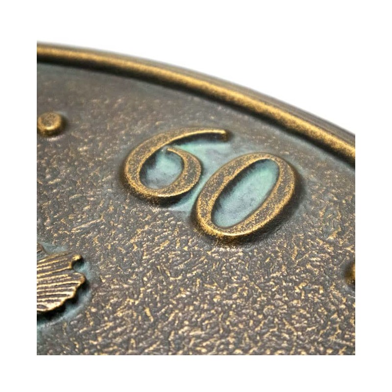 BestNest Whitehall Palm Tree Clock & Thermometer Set, Bronze Verdi,