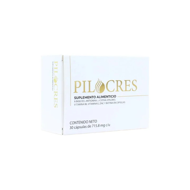 Pilocres Suplemento Alimenticio 30 Cápsulas Sin Sabor
