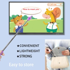 MOFALA Telescopic Teachers Pointer, Classroom Demonstration Baton, Guide Indicator, Retractable Finger Pointer Stick for School Teaching, Conference Presentation, Object Instruction