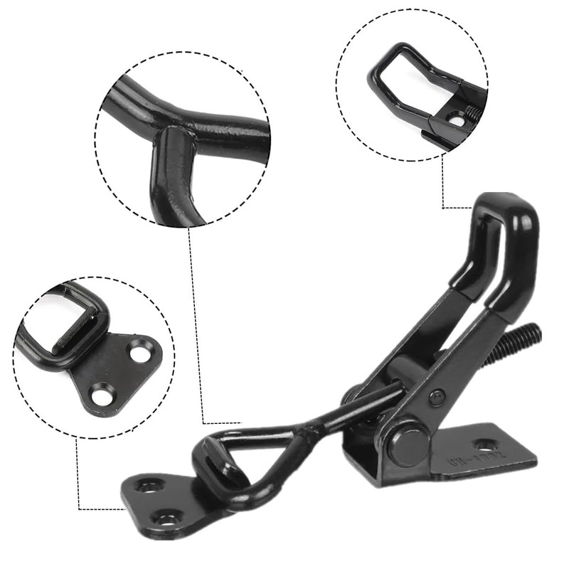 6 Pack Adjustable Toggle Clamp, Black Pull Latch Clamp,Holding Capacity
