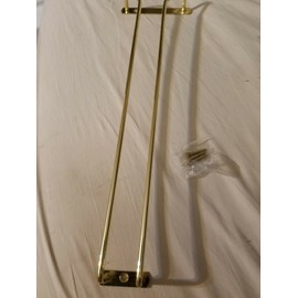 Unbranded BR 16-Inch Under Cabinet Wine Glass Stemware Holder, Brass