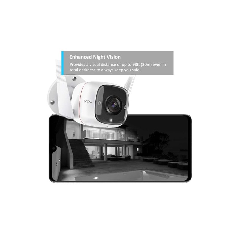 Tapo Tapo TC65 2K Security Camera Outdoor Wireless & Wired,
