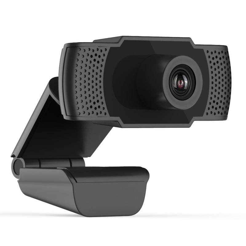 Webcam 1080p Black Computer Office Camera Builtin Microphone Free Drive