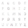 LiQunSweet 26 Pcs Natural Alphabet Letter White Shell Mother of