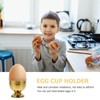 6 Pieces Egg Stand, Stainless Steel Egg Cup, Gold Egg