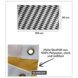 SCAMODA Country Flag, Made of Weatherproof Material, with Metal Eyelets, Outdoor Flag (Sweden), 150 x 90 cm