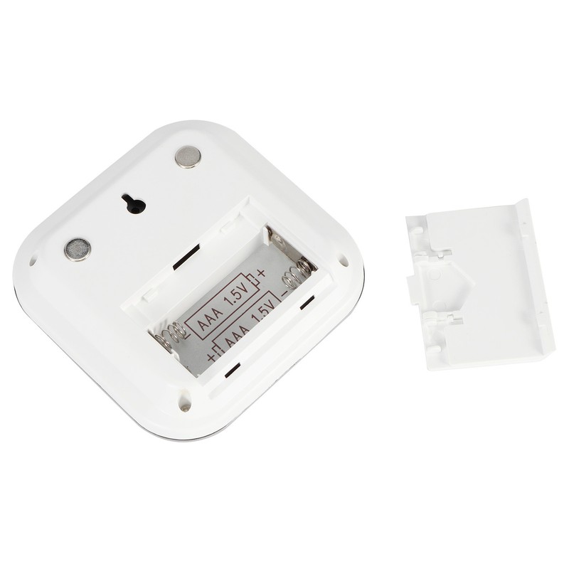 Indoor Touch LCD Screen Thermometer Hygrometer Electric Alarm Clock for