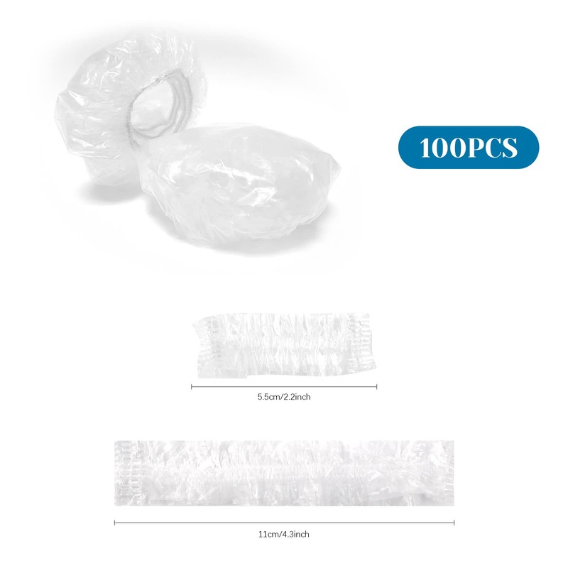 Pack of 100 Shower Ear Covers, Ear Covers, Waterproof Ear