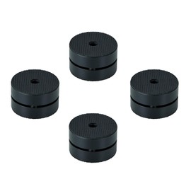 Pailvens Speaker Spikes Set of 4, Subwoofer Feet with Matching Steel Ball Core Design, Speaker Feet Made of Aluminium Alloy, Speaker Stand for HiFi Speakers, Black