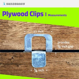 Sandbaggy 100Pcs Plywood H Clips For Roofing - Panel Edge Sheathing - 20 Gauge Steel - Hot Dipped Galvanized for Extended Life (15/32 Inch)