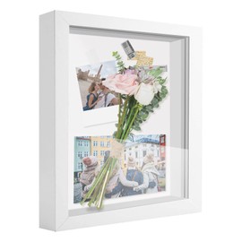 sunmeg 3D Picture Frame for Filling A4 Picture Frame Deep 3D Object Frame Wood up to 3 cm, 3D Frame for Objects, Flowers, Wedding Bouquet or Memorabilia