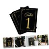Sosoport 1set Elegant Double Sided Table Number Cards for Weddings