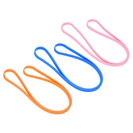 MECCANIXITY 24 Pcs Rubber Bands, 15 Inch Trash Can Large Rubber Bands for Trash Cans Garbage Can Rubber Bands Multifunction Bands for Picnic Camping Party, Blue, Pink, Orange