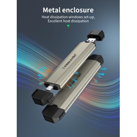 Lemorele M.2 NVME SATA Enclosure, M.2 SSD NVMe Enclosure USB 3.1 Gen 2 to PCI-e,NVMe to USB Adapter for 2230/2242/2260/2280 M.2 NVMe/SATA SSD from M-Key/M+B Key(10Gbps) (NVME&SATA)