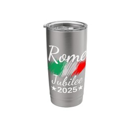 Rome Italy Flag Italia Souvenir Rome 2025 Jubilee Pilgrimage Stainless Steel Insulated Tumbler