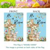 DECORLUXES He Is Risen Easter Flag Double Sided Outdoor Decoration,