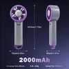 AChoice4U Portable Handheld Fan with Ice Compress with Hook (Purple-Grey)