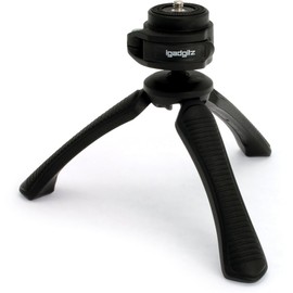 iGadgitz U4857 (PT310) Mini Lightweight Table Top Stand Tripod and Grip Stabilizer Compatible with Canon EOS D Series SLR DSLR Series Cameras - Black