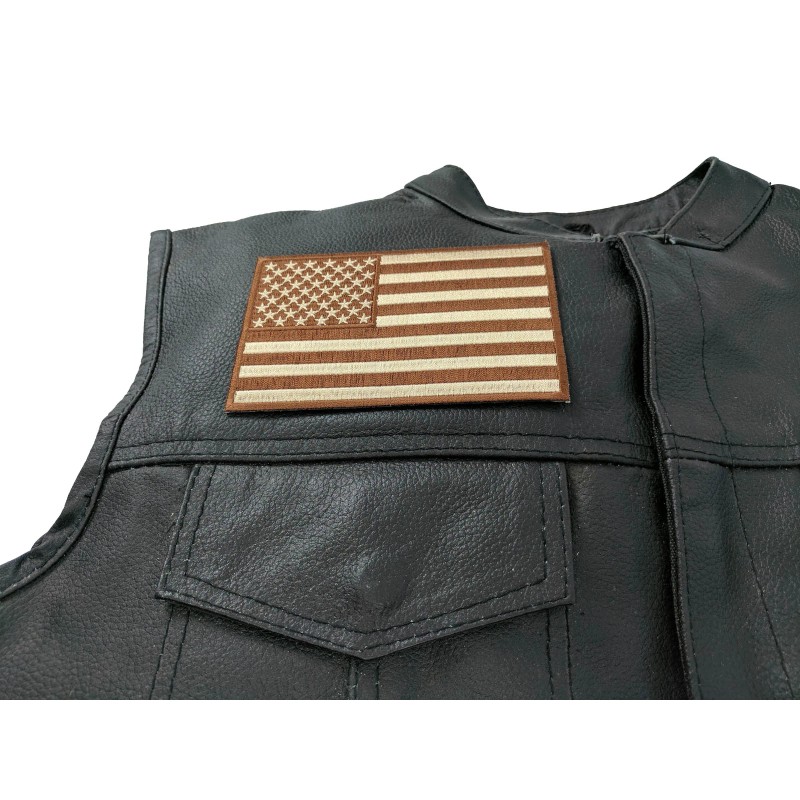 Ivamis Brown Subdued American Flag Patch- 5x3 inch - P5648