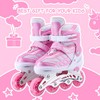 Kinder Inline Skates f√ºr M√§dchen, verstellbare 4-Gr√∂√üen Inline Rollschuhe mit