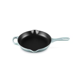 Le Creuset Enameled Cast Iron Signature Iron Handle Skillet, 9" (1-3/8 qt.), Sea Salt