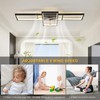 GEADI Modern Ceiling Fan with Light,Dimmable Flush Mount Ceiling Fans