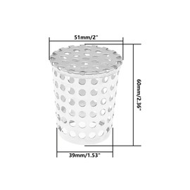 PVC Termination Cap Mesh Screen Vent Cover,ULIFESTAR Round Furnace PVC Pipe 304 Stainless Steel Roof Vent Cap,1PCS Conical Exhaust Pipe Cover End for Air,Intake,Exhaust (51*39*60mm/2*1.53*2.36")