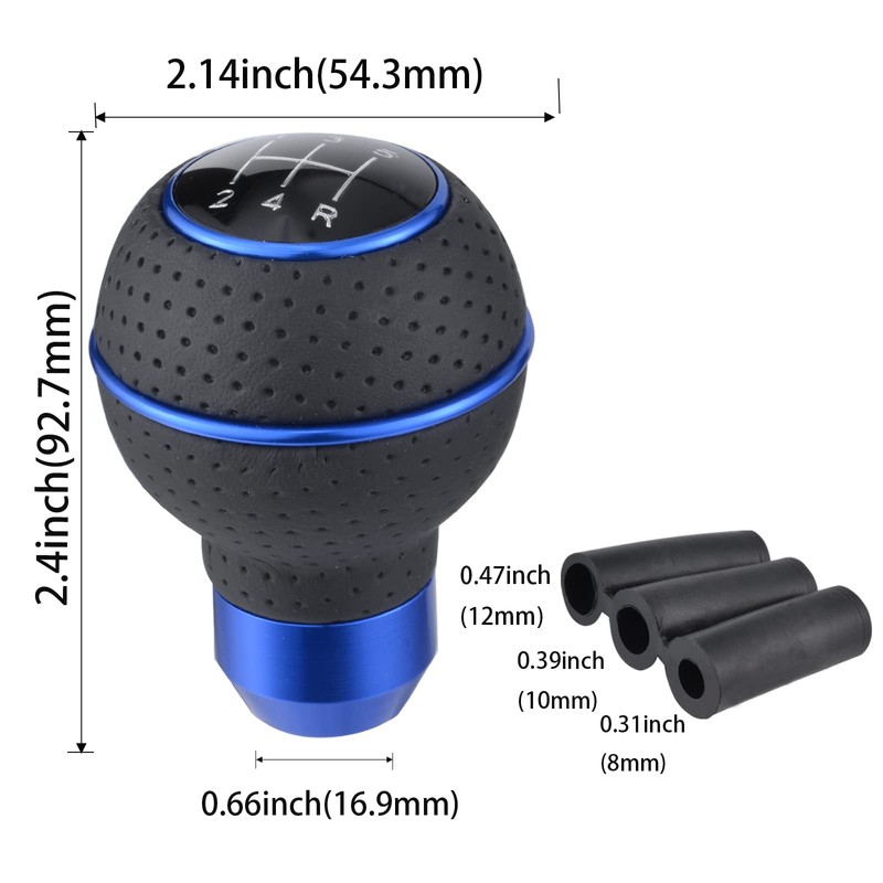Padaodao 5 Speed Gear Knob Leather Lever Stick Shifter Head