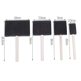 ZJchao brocha Espuma Cepillo Esponja Espuma Limpieza de 4pcs Set con la manija para Pintar/Graffiti/Dust Cleaning