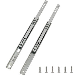 6 Pairs Metal 8.4 Inch Drawer Slides, Ball Bearing Two Way Slide Track Rail 0.7 Inch Wide