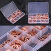 280pcs 12 Sizes Assorted Solid Copper Crush Washers Seal Flat