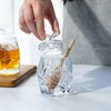 kanpura Clear Crystal Honey Jar with Dipper and Lid, Honey
