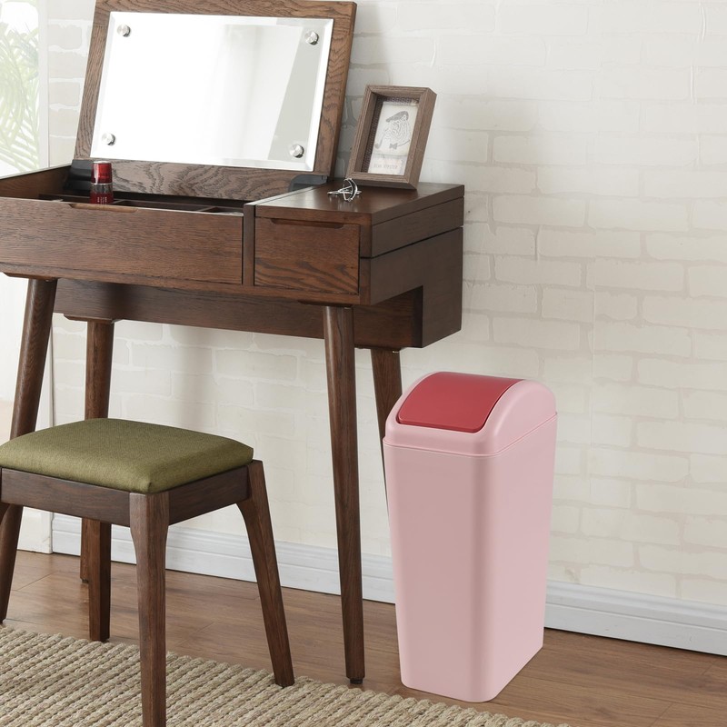 Dehouse 12 L Trash Bin with Swing-top Lid, Plastic Small