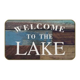 UINHMOP 17''×30'' Welcome to The Lake Decorative Doormat,Lake Life Floor Mats, Farmhouse Decor for Home Front Door Lake House Porch Outdoor Indoor,Lake Lovers Gift
