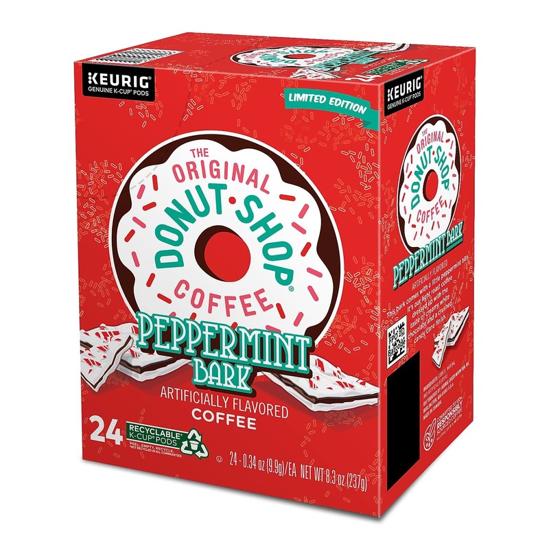 The Original Donut Shop Peppermint Bark, Flavored, Light Roast Coffee,