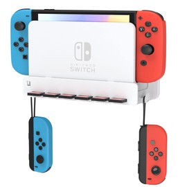 SPORTLINK Switch Wall Storage Holter, Switch Wall Storage Stand, Display Mount, Compatible with Switch and Switch OLED Models, Dock, Body, Strap, Joy-Con Complete Storage, Wall Mount, For Switch, Near
