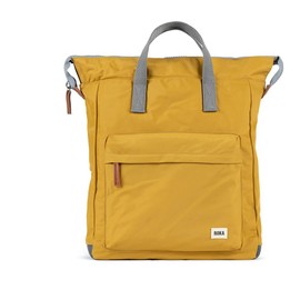 ROKA Bantry Tote Backpack for Women, Men & Kids - Nylon Small Backpack w/Multi Pockets, & Adjustable Straps for Work, School, Travel - Corn Yellow