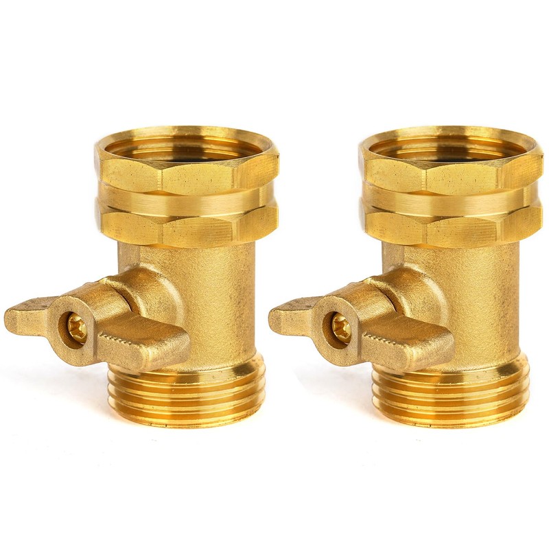2 Pack Garden Hose Shut Off Valve - Extended Handle