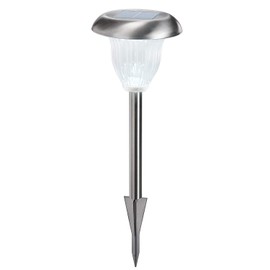 Esotec 102604 Solar LED Light Flower Light, Duo Colour, Plug-In Light, Bright Flower, Path Light, 2 Light Colours, Warm White, Cold White, Metal, Stainless Steel, Outdoor, Winterproof,