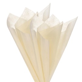 M METERXITY 114-Sheet Korean Cotton Wrapping Flower Paper, 11.8 Inch/ 30cm Waterproof Floral Wrapping Cotton Paper for Bouquets/Gift Packaging [Khaki]