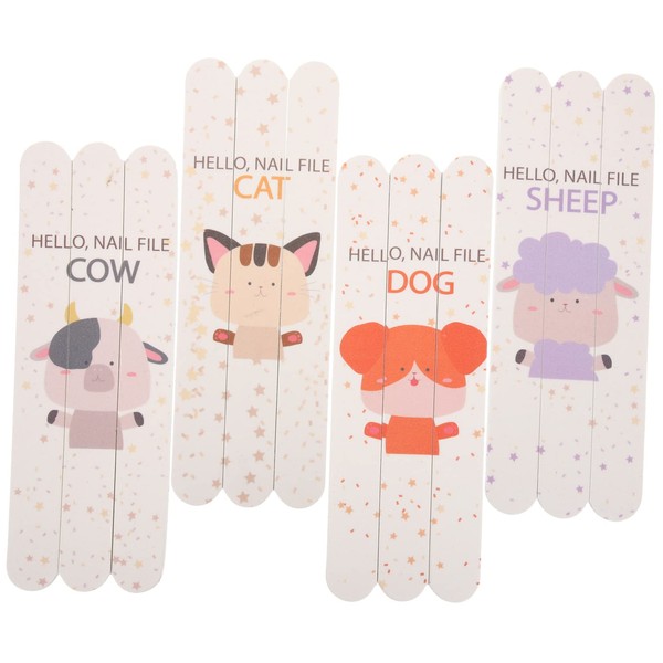 LALAFINA 12pcs Nail Files Nail Shaping Tools Manicure Tools Professional